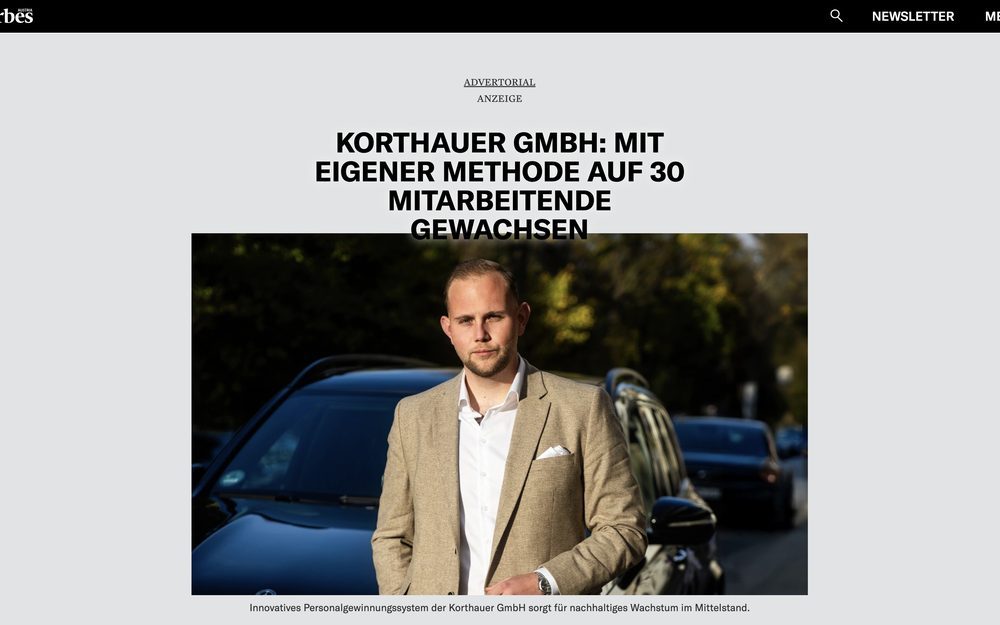 Presseartikel bei Forbes über die KORTHAUER GmbH