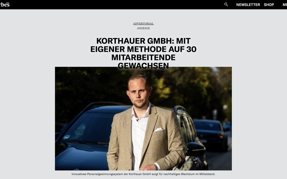 Presseartikel bei Forbes über die KORTHAUER GmbH